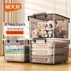Stackable 55L Plastic Storage Bins with Wheels, 3-Pack
