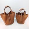 Women Genuine Leather Bucket Bag Large Capacity Fashion Tote Handbag Luxury Designer Style Shoulder Bag
