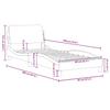 Dover Bed Frame with Headboard Black 90x190 cm Velvet