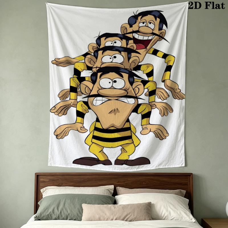 Lucky Luke Wall Tapestry Aesthetic Wall Hanging Printed Fabric Blanket Decorative Tapestries for Bedroom Living Room Home Decor
