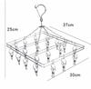 Clothes Hanger 20 Clips Stainless Steel Fasteners Clothes Drying Rack Hanger