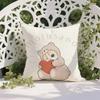 Kawaii Cat Cushion Cover Cute Pillow Cover Cartoon Animal Peach Skin Throw Pillow Case For Kids Room Bedroom Home Decor 40X40