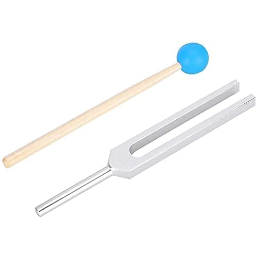 Wlongtor Tuning Fork, Energy Fork for Chakra Healing, Sound Therapy, Musical Instrument, Balancing, Healer, with Silicone Hammer Bag and Cleaning Clot