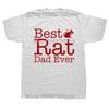 Best Rat Dad Ever Funny Graphic T Shirt Men Women Retro Gothic Clothing Tshirts Harajuku Oversized Cotton Rats Lover T-shirt