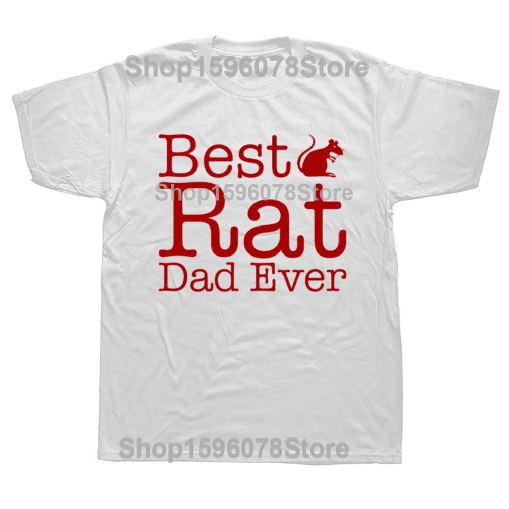 Best Rat Dad Ever Funny Graphic T Shirt Men Women Retro Gothic Clothing Tshirts Harajuku Oversized Cotton Rats Lover T-shirt
