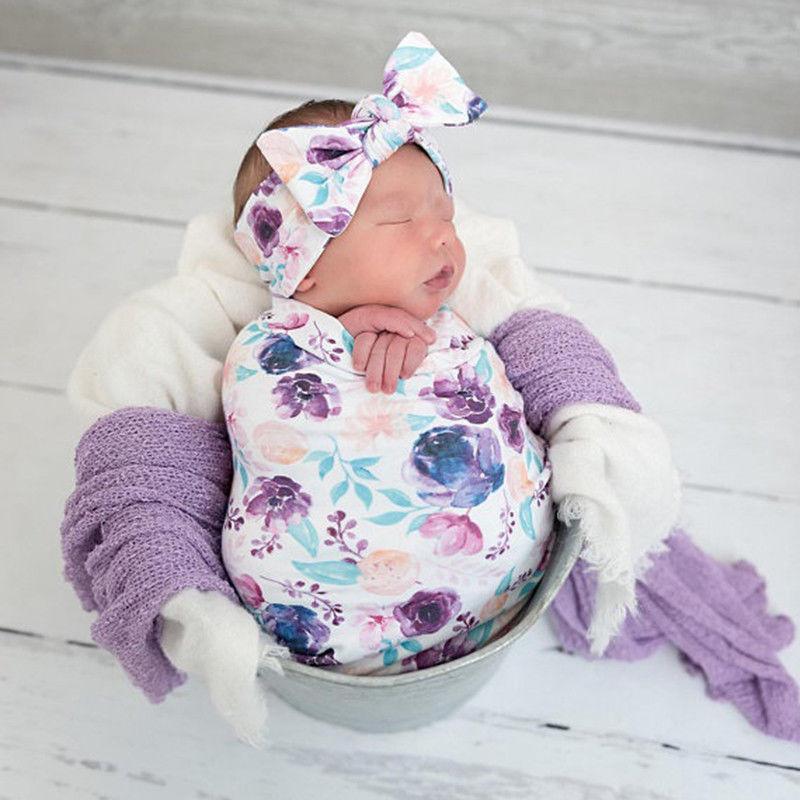 newborn floral swaddle
