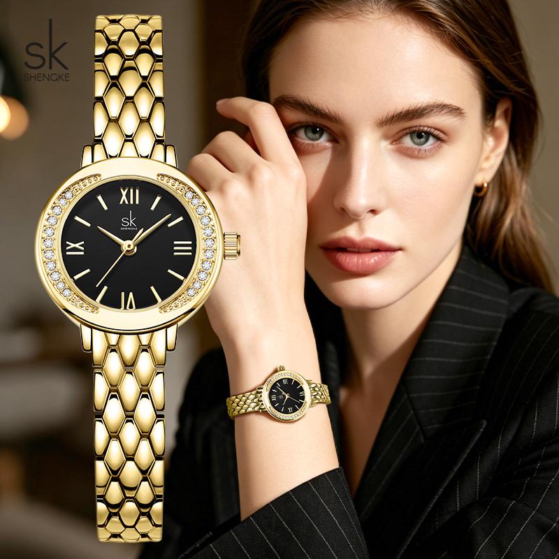 Shengke New Design Women's Quartz Watches Top Brand Ladies Wristwatches Original Female Best Elegant Gifts Clock