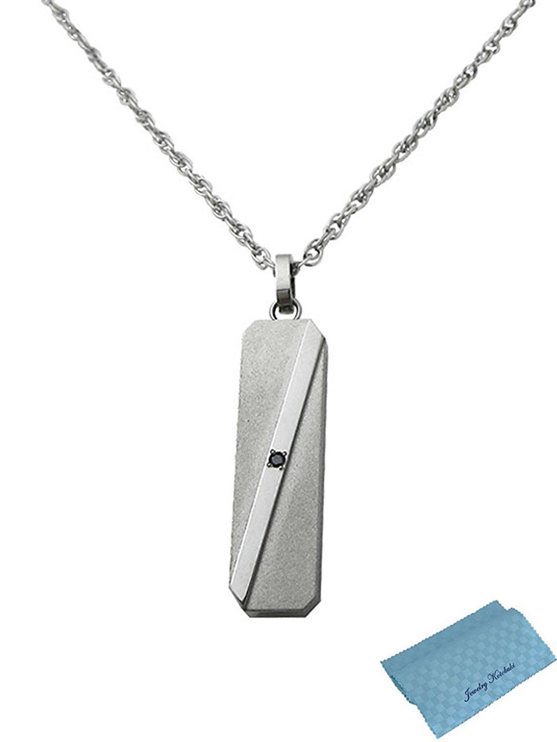 

phiten Fefe Titanium Necklace Phiten Plate Pendant 35 Black Diamond set and Kotobuki Jewelry Polishing [Fefe] fe-fe Men s [Set] 2-piece (necklace чорний