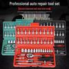 46-Piece Auto Repair Socket & Ratchet Wrench Set for Home Use