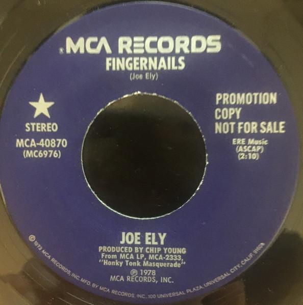 

7inch Record JOE ELY - Fingernails MCA40870PROMO MCA Records 1978 US Rock Used