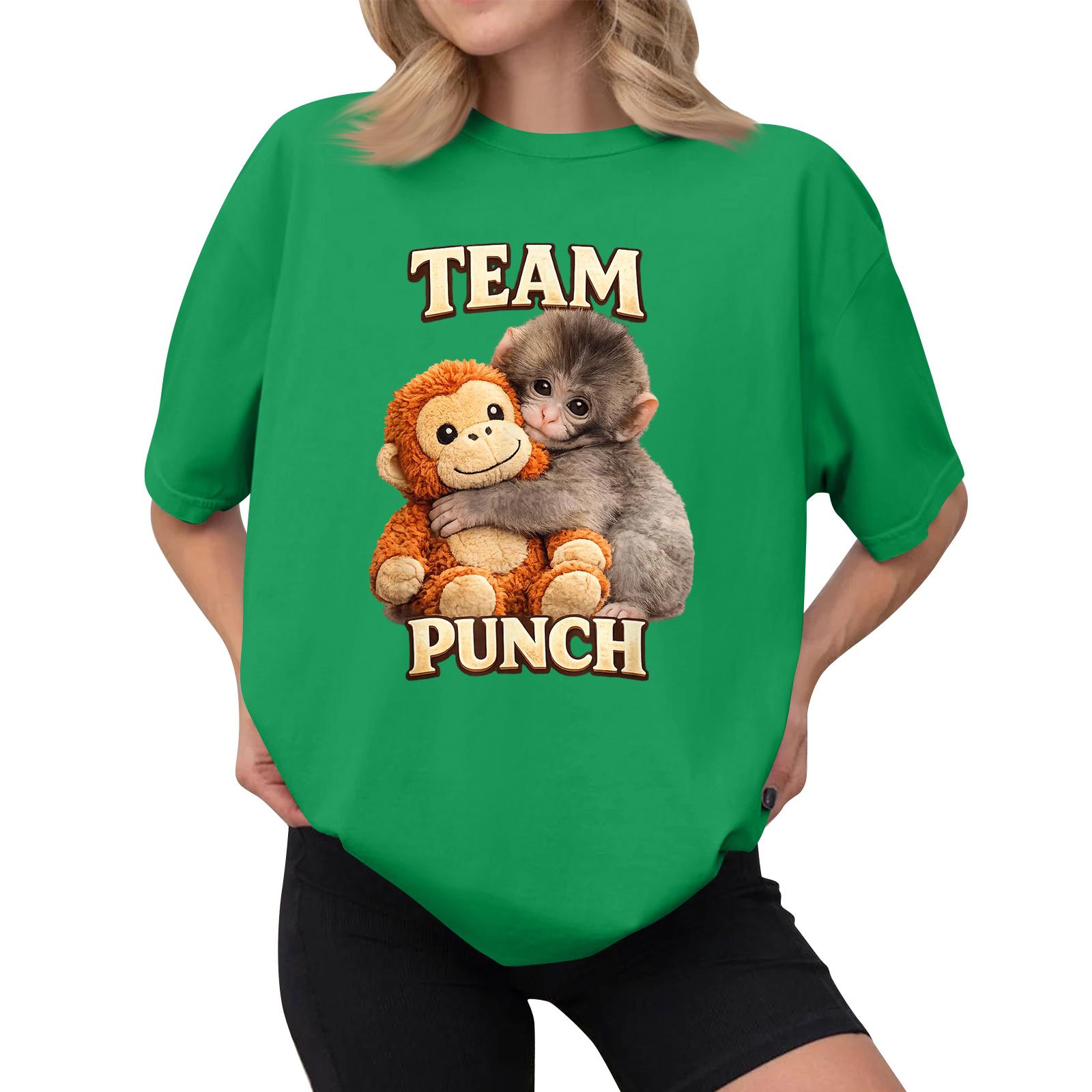 

Women s Casual Printed T-Shirt Round Neck Pullover Short Sleeve Top XL зелений