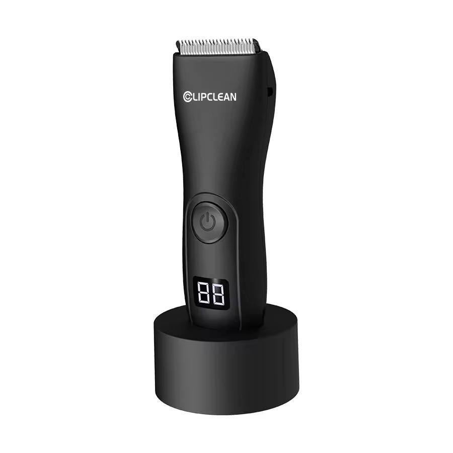 Men's Electric Body Hair Trimmer Rechargeable Cordless Body Groomer Waterproof Hair Clipper with LCD Display Hair Remover Home