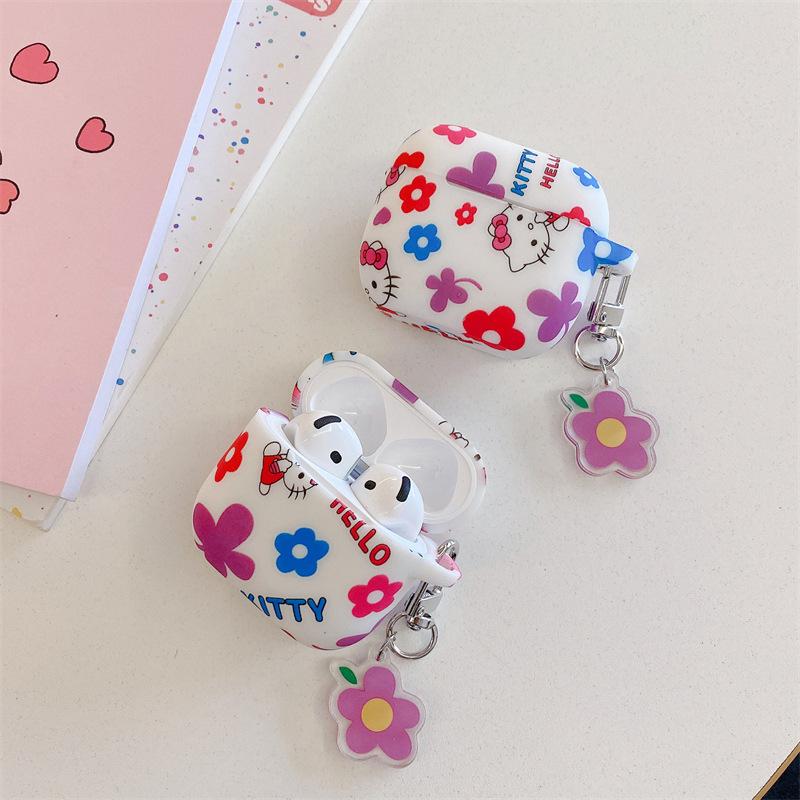 Korean flower kt cat is suitable for AirPods 1 generation protective case second generation 1st generation pro1 apple bluetooth headset case female