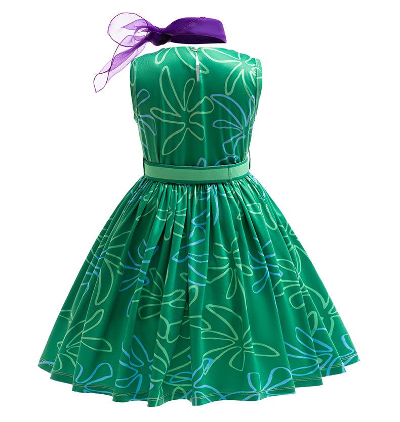 Cute and Fun Outfits for Girls Inside Out A-Line Skirt Belt Scarf and Wig Perfect for Halloween Dress Up