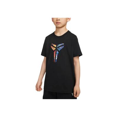 T-Shirt SS25 Kobe Series Round Neck Soft Casual Short Sleeve Kids Tops Black IH2218-010