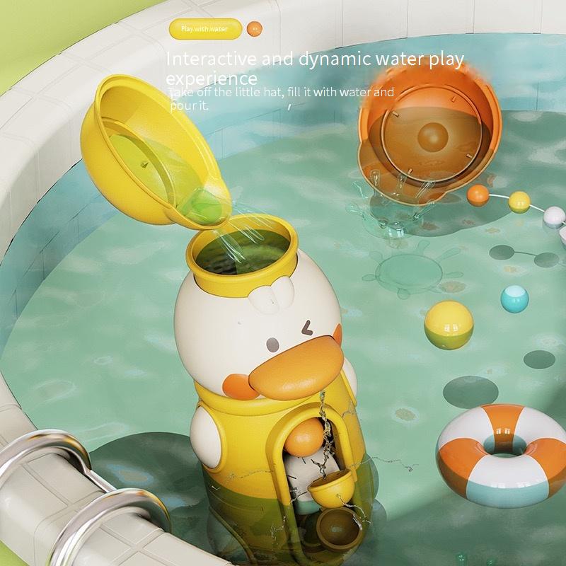 Funny Manual Cartoon Animal Duck Shaped Elephant Shaped Spinning Water Wheel Baby Children Bathroom Swimming Play Toy