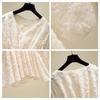 Damen Frühlings- und Herbst-Freizeit-Chiffon-Bluse mit schlankmachendem Look, Spitzen-Oberteil