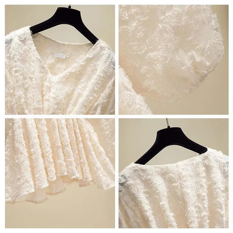 Damen Frühlings- und Herbst-Freizeit-Chiffon-Bluse mit schlankmachendem Look, Spitzen-Oberteil