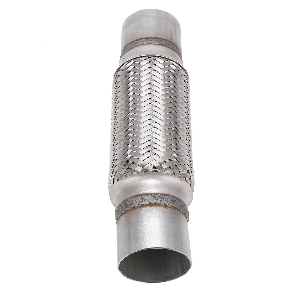 2.5x12in Car Exhaust Flexi Pipe Stainless Steel Particle Filter Repair Replacement
