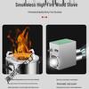 Portable Outdoor Wood & Gas Camping Stove - Smokeless, Eco-Friendly, Household Use