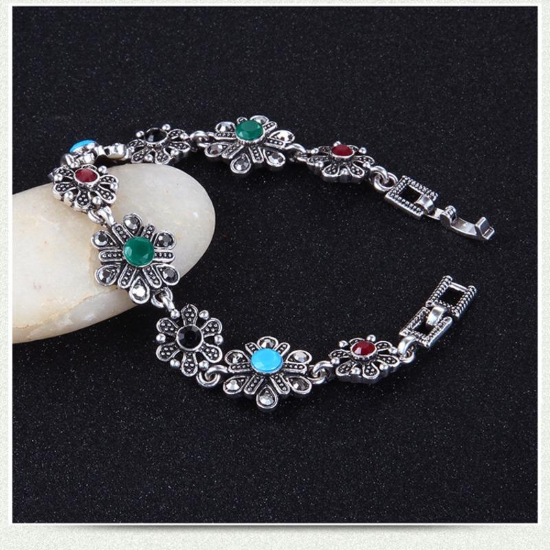 Brățară Femei Fulg de Nea Colorat, Bijuterie Exquisită Retro Versatilă Cadou