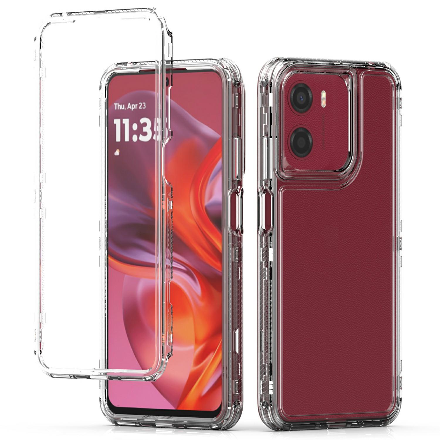 

3 in 1 Detachable Case for Motorola Moto G05 4G/G15 4G/E15 4G Anti Drop Clear PC+TPU Phone Back Cover Type A