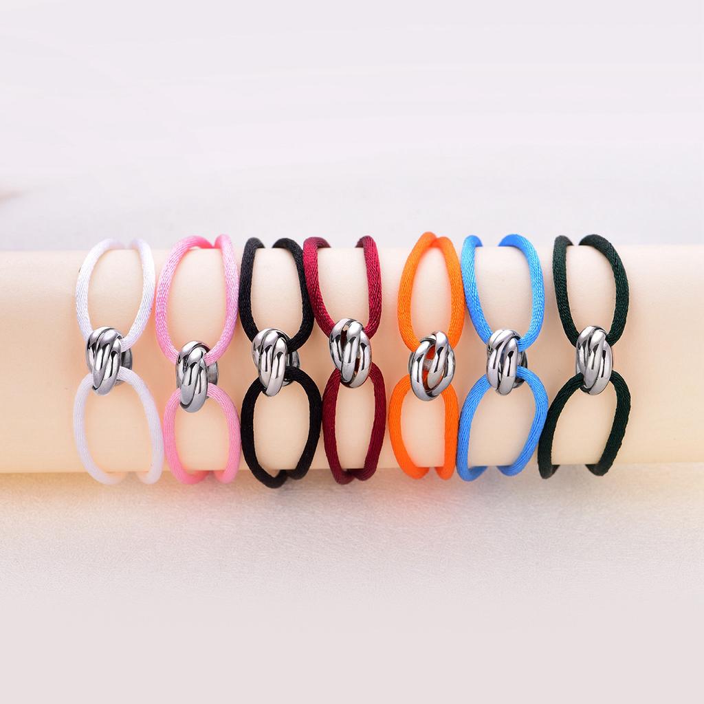 Verstellbares geflochtenes Seilarmband, einfacher Schmuck, Geschenk für Freunde, Paar, Freundschaft, Metallschnalle, Ring, Kette