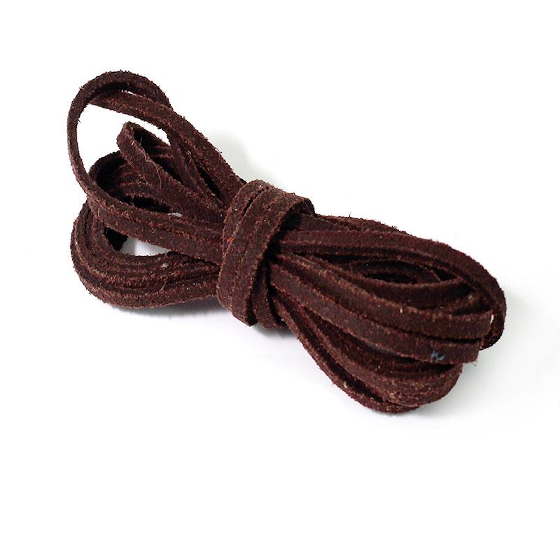 2M Genuine Cow Leather Cord Rope 3x2mm Flat Leather Strap String for DIY Bracelet Necklace Pendant Jewelry Making Accessories