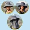 Men and Women Unisex Outdoor Windproof Sun Hat Removable Shawl Breathable Mesh Cap for Fishing Cycling Hiking Camping Hats