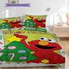 1PC Sesame Street pattern Bedding Quilt Set Quilt Cover Pillowcase Home Decoration Birthday Gift (1 * duvet cover + 2 * pillowcase, without core)