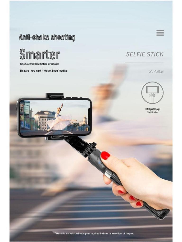 Handheld Multifunctional Mobile Gimbal Stabilizer and Selfie Stick with Tripod for Anti-Shake Live Streaming