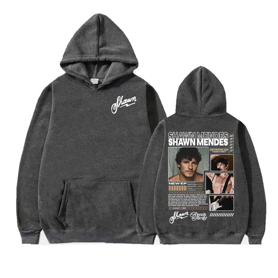 Singer Shawn Mendes Album Tour 2025 Graphic Hoodies Men Fashion Hip Hop Streetwear Sweatshirt High Quality Long Sleeve Pullovers