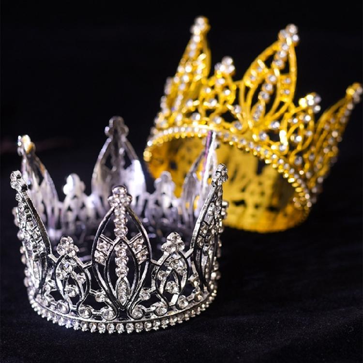 Elegant Queen Tiaras for Roleplay Party  Crown Music Festival Headwear Rhinestones Crownpiece Bridal Shower Headpiece