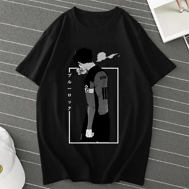 BLUE LOCK Yoichi Isagi Manga Tričko Retro Hip Hop Unisex Tričko Streetwear Grafická Trička BLUE LOCK Nadměrná Trička Topy