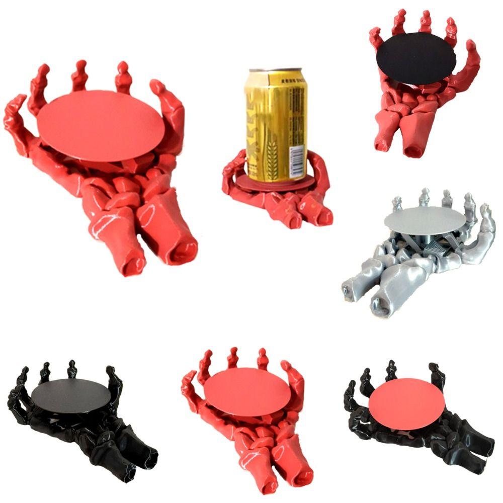 Creative Ghost Hand Coaster Automatic Grip Water Cup Pad Kid Gift Skull Hand Cup Mat  Cafes