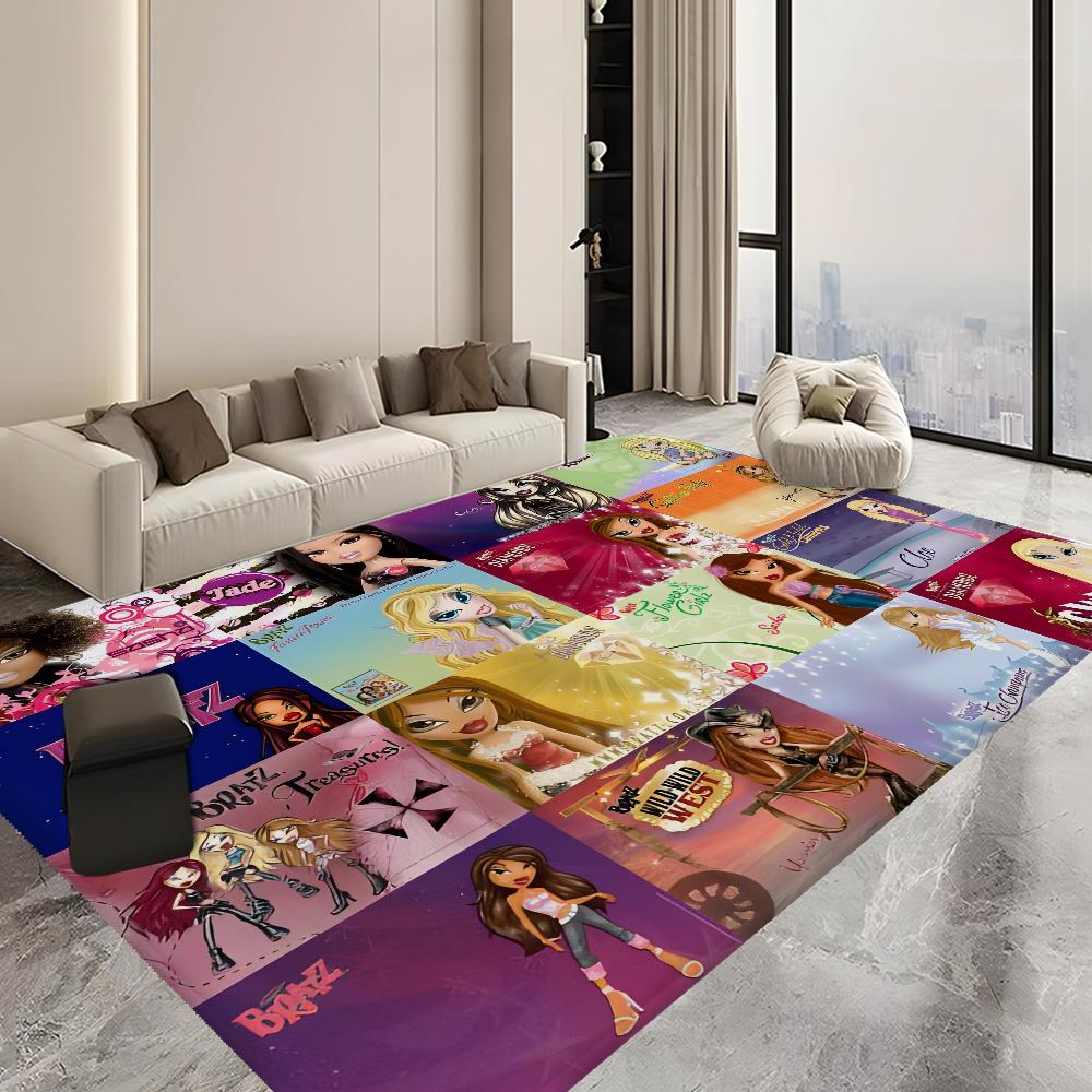 Lovely Bratz Cartoon Printed  Floor Mat Kids Room Bedroom Decoration Balcony Anti-Slip Doormat Living Room Welcome Rug
