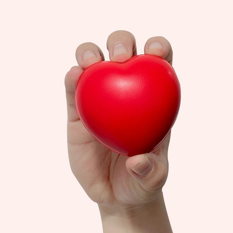 Finger Exercise Ball Hand Strengthening Exercise Hand Grip Exerciser Heart Shaped Stress Balls Finger Massage Ball
