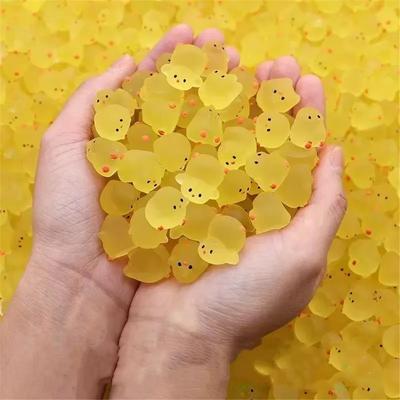10/50PCS Mini Fluorescence Chicken Moss Toy Microlandscape Miniature Chick Figurines Fairy Garden Accessories Home Decor Crafts