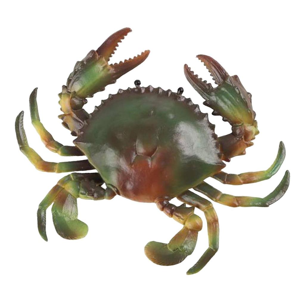 Mini Crab Figurines Model Educational Learning Toy for Children Toddlers Green