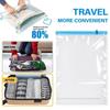 Reusable Travel Clothes Air Vacuum Bags Roll Up Compression Storage Bags for Suitcases Tops Pants Portable Foldable Storage Bags