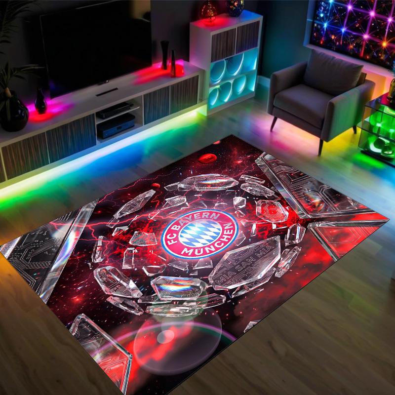 Tappeto in velluto di cristallo con design Bayern Monaco Accogliente Non?Tappeto Stampato Antiscivolo per Camera da Letto Soggiorno Ingresso
