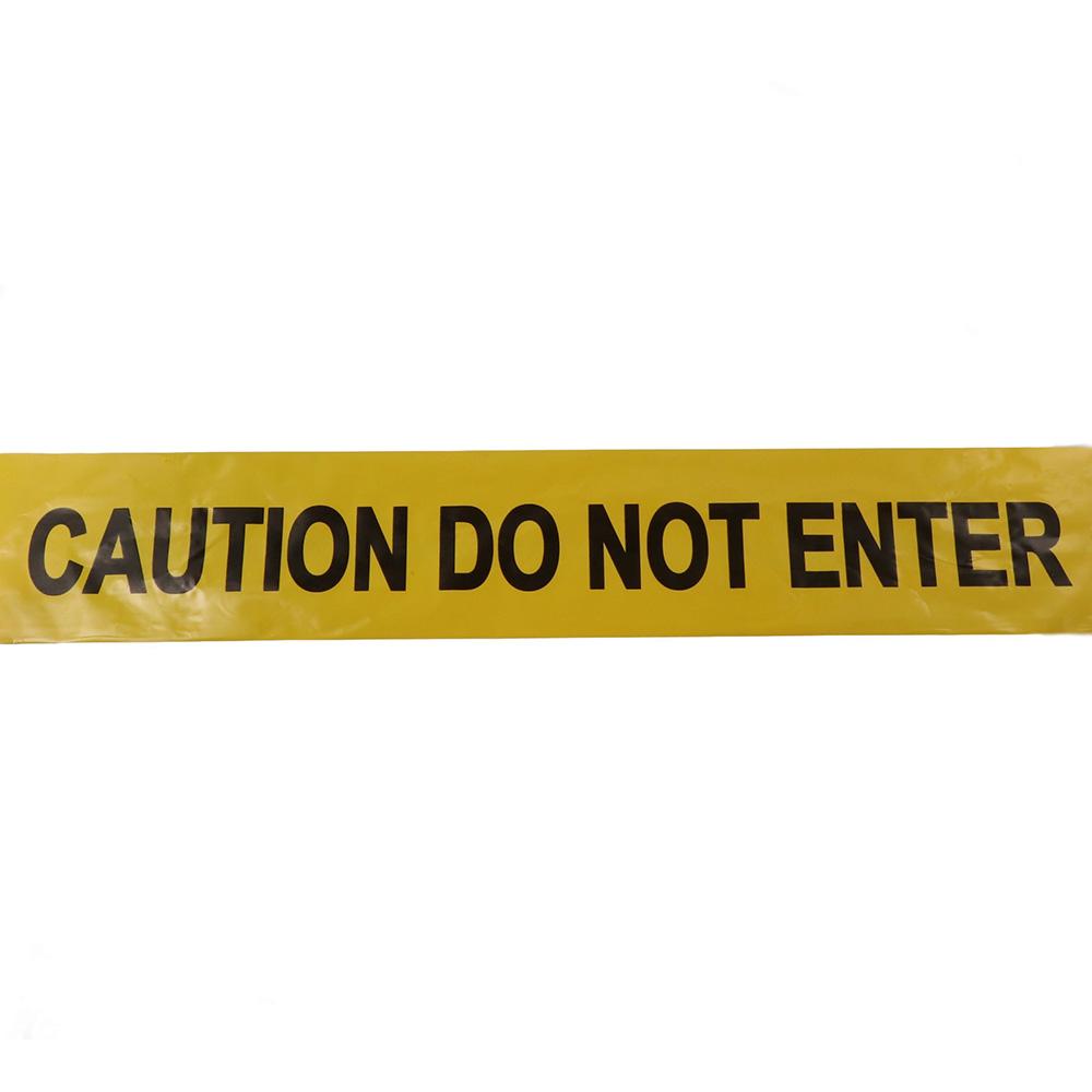 7.5cm*100m Yellow Caution Tape Roll Halloween Caution Tape  High Quality   Danger/Hazardous Areas