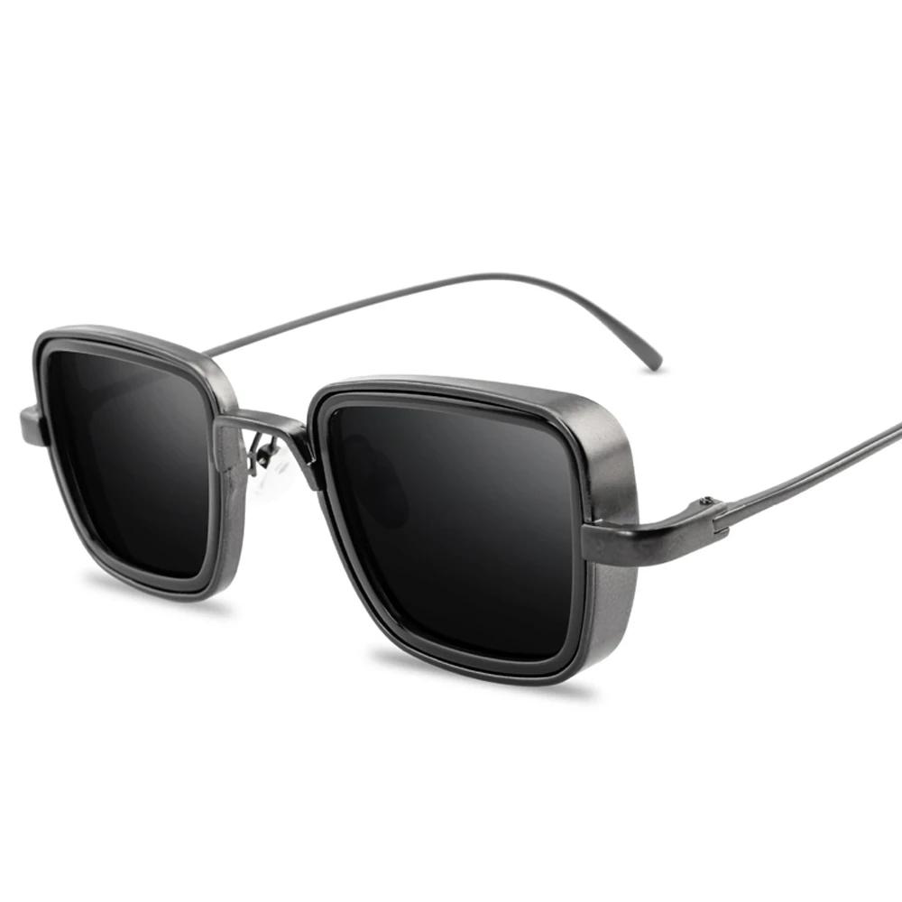 Vintage Steampunk Sunglasses Men Retro Metal Square Eyewear Trendy Sun Glasses Shades For Women Lunette De Soleil