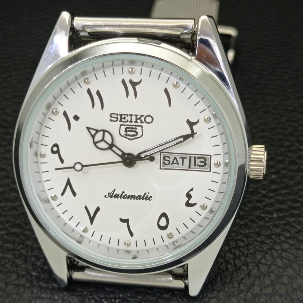 AUTOMATIC VINTAGE REFURBISHED SEIKO 5 6309A JAPAN MENS WHITE WATCH a441162-4 Sk-a441162