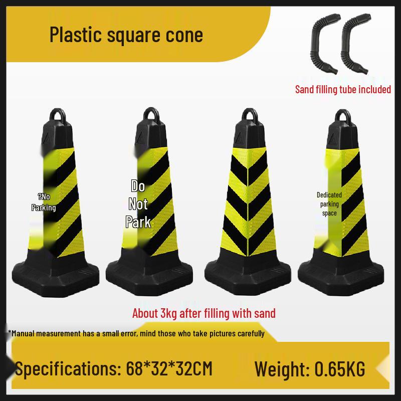 70cm Reflective PVC Traffic Cone with Lifting Ring - Safety Barrier