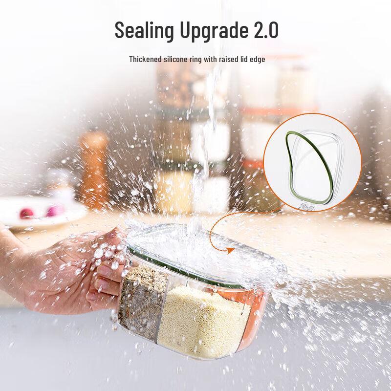 Suncha 4-in-1 Multi-Compartment Seasoning Box