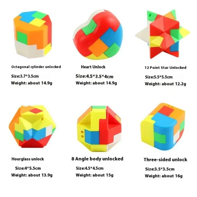 12 KS 3D Puzzle Lubanův zámek Klíčenka Hra na procvičení mozku Kostka Hračky pro děti Vzdělávací Hračky pro děti Dospělý Antistres