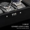 ProCase Watch Case for Watch Box with Password Watch Organizer with Glass Display Storage Case Men, 3-Piece Lock, Top,