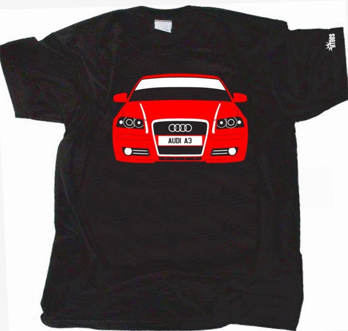 

Custom Htees T-Shirt A3 Pick Car Colour Plate Eg A3Audi Or Aud1