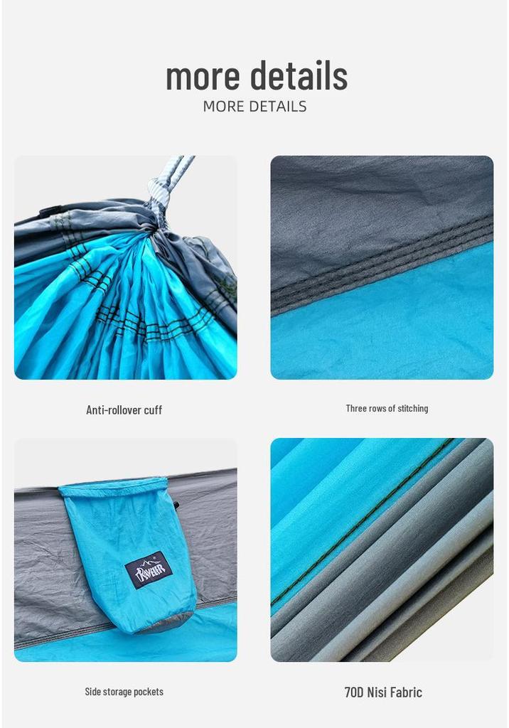 Outdoor Camping Parachute Nylon Double Hammock - Oversized and Colorful